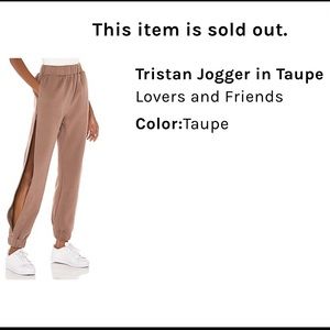 Lovers and friends brown sweat pants xs